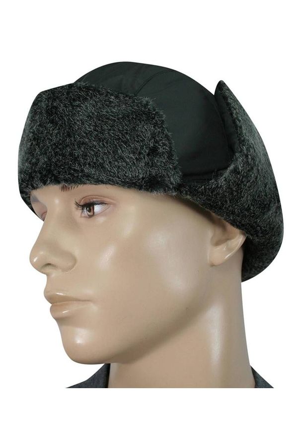 Szara czapka elegancka, na zimę