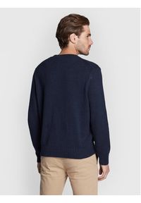 Polo Ralph Lauren Sweter 710860374001 Granatowy Regular Fit. Typ kołnierza: polo. Kolor: niebieski. Materiał: denim, bawełna #5