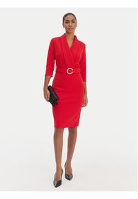 Rinascimento Sukienka koktajlowa CFC0126777003 Czerwony Slim Fit. Kolor: czerwony. Materiał: syntetyk. Styl: wizytowy #5