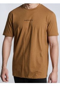 Sinsay - Bawełniana koszulka z napisem - brązowy. Kolor: brązowy. Materiał: bawełna. Wzór: napisy