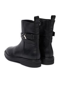 Calvin Klein Botki Ankle Boot W/ Metal Logo HW0HW02663 Czarny. Kolor: czarny. Materiał: skóra #4