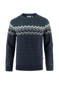 Fjällräven - Sweter męski Fjallraven Ovik Knit Sweater. Kolor: niebieski. Sport: turystyka piesza