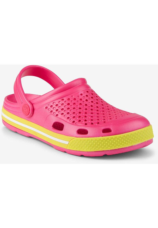 Glemo Coqui Lindo damskie klapki fluo różowy/fluo żółty. Kolor: różowy