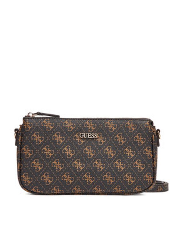 Guess Torebka Noelle II Mini HWQG96 72710 Brązowy. Kolor: brązowy. Materiał: skórzane