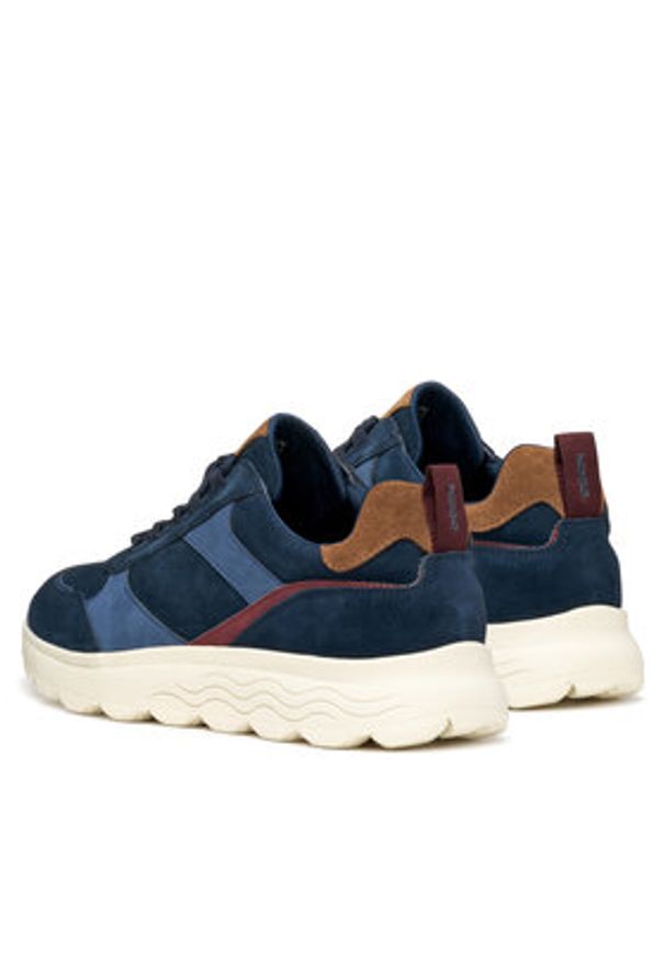 Geox Sneakersy U Spherica U56BYA 022EK CF44K Granatowy. Kolor: niebieski. Materiał: zamsz, skóra