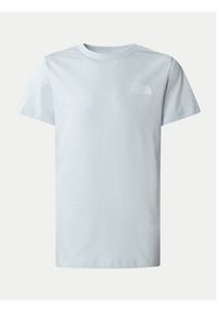 The North Face T-Shirt Redbox NF0A87NM Błękitny Regular Fit. Kolor: niebieski. Materiał: bawełna