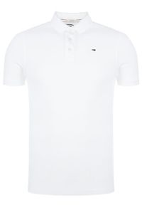 Tommy Jeans Polo DM0DM04266 Biały Slim Fit. Typ kołnierza: polo. Kolor: biały. Materiał: bawełna #4