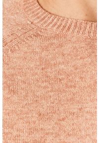 only - Only - Sweter. Kolor: różowy. Materiał: materiał, dzianina, wiskoza, nylon, poliester. Długość rękawa: raglanowy rękaw. Wzór: gładki #4