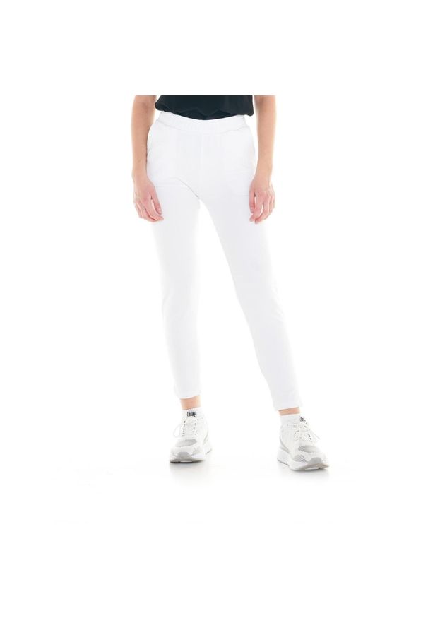 LEONE 1947 APPAREL - Podstawowe joggery damskie. Kolor: biały. Materiał: tkanina. Sport: fitness