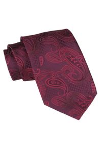 Alties - Klasyczny Krawat Męski - ALTIES - Głęboka Czerwień, Paisley. Kolor: czerwony. Materiał: tkanina. Wzór: paisley. Styl: klasyczny #1