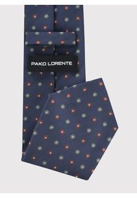 Pako Lorente - PAKO LORENTE – Granatowy krawat w kwiaty. Okazja: na spotkanie biznesowe. Kolor: niebieski. Materiał: poliester. Wzór: kwiaty. Styl: biznesowy #3