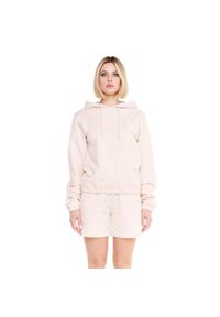 LEONE 1947 APPAREL - Krótka bluza z kapturem Chic Boxing. Typ kołnierza: kaptur. Kolor: beżowy. Materiał: tkanina. Długość: krótkie. Sport: fitness