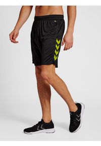 Spodenki piłkarskie męskie Hummel Core XK Poly Shorts. Kolor: żółty, wielokolorowy, czarny. Sport: piłka nożna