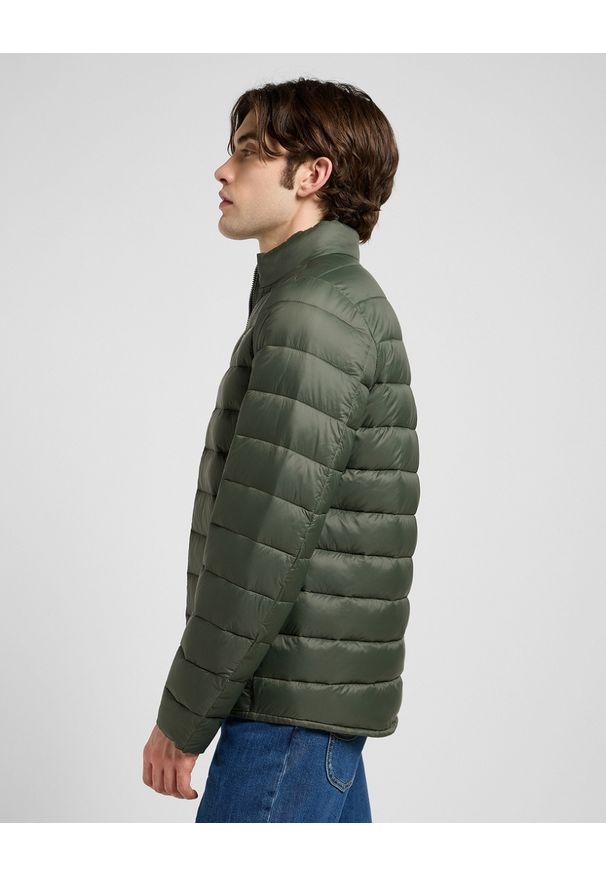 Lee - MESKA KURTKA LEE STAND COLLAR PUFFER OLIVE GRAY 112370432