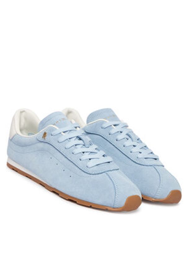 TOMMY HILFIGER - Tommy Hilfiger Sneakersy Th Bella Low Runner Suede FW0FW09189 Błękitny. Kolor: niebieski. Materiał: skóra, zamsz