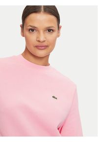 Lacoste Bluza SF9202 Różowy Regular Fit. Kolor: różowy. Materiał: bawełna #5