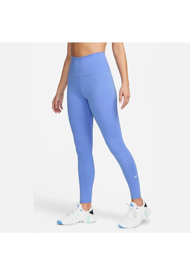 Legginsy Damskie Nike One Dri-fit Mid Rise Tight. Kolor: niebieski. Technologia: Dri-Fit (Nike). Sport: fitness