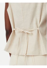 GAP - Gap Kamizelka 714973-02 Beżowy Slim Fit. Kolor: beżowy. Materiał: bawełna #4