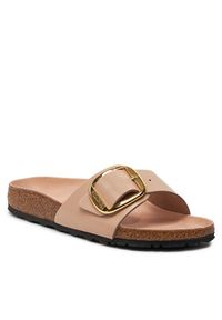 Birkenstock Klapki Madrid 1026496 Beżowy. Kolor: beżowy. Materiał: skóra #4
