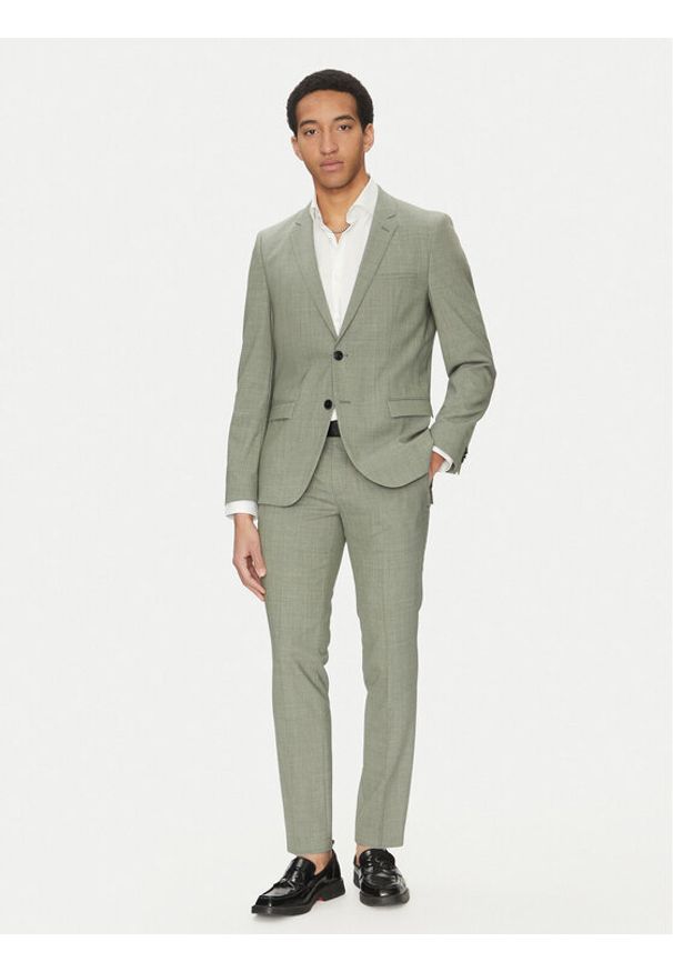 Hugo - HUGO Garnitur Arti/Hesten232X 50540341 Zielony Extra Slim Fit. Kolor: zielony. Materiał: syntetyk