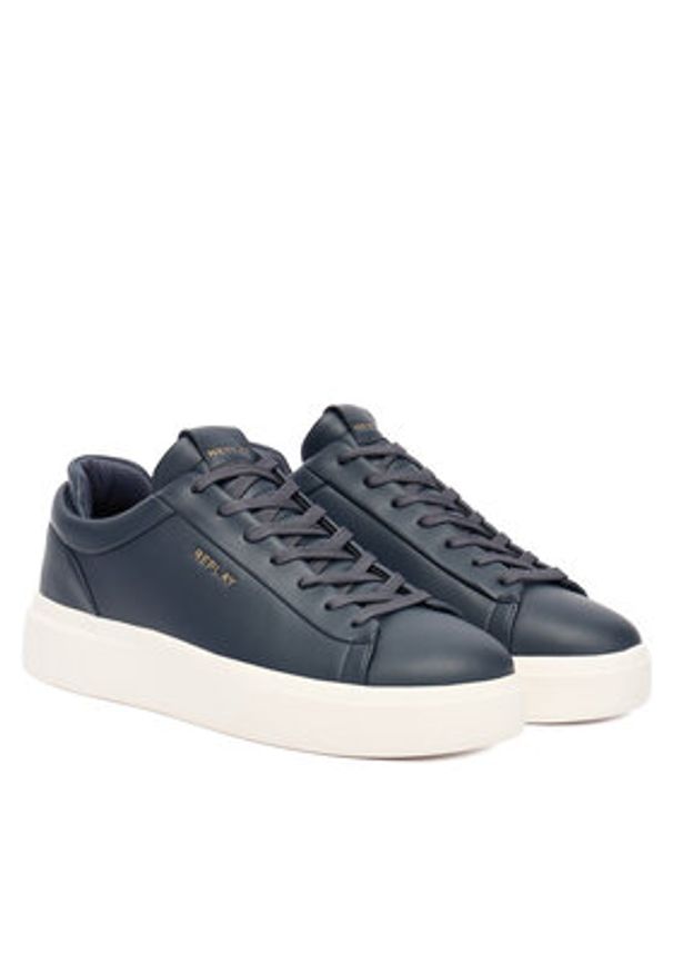 Replay - REPLAY Sneakersy GMZ7O .000.C0001L Granatowy. Kolor: niebieski. Materiał: skóra