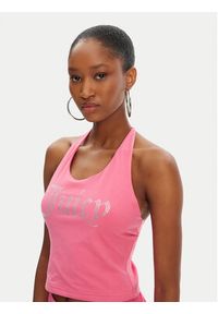 Juicy Couture Top Tied JCWCT125306 Różowy Slim Fit. Kolor: różowy. Materiał: bawełna