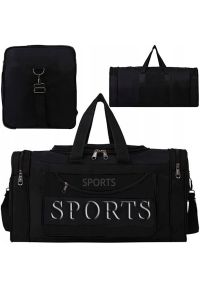 Retoo - Torba podróżna sportowa na ramię 3 kieszenie - czarna Torba podróżna sportowa na ramię 3 kieszenie - czarna. Kolor: czarny