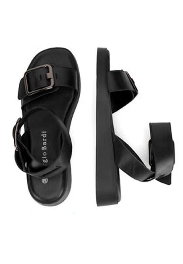 Sergio Bardi Sandały WI16-D1081-04SB Czarny. Kolor: czarny. Materiał: skóra