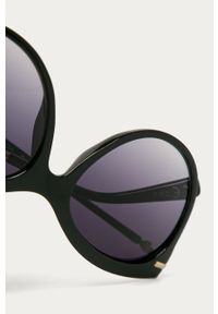 Vero Moda - Okulary przeciwsłoneczne. Kształt: okrągłe. Kolor: czarny. Materiał: syntetyk, materiał. Wzór: gładki #3