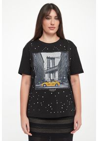 Twinset Milano - T-shirt damski z nadrukiem TWINSET ACTITUDE. Wzór: nadruk #4