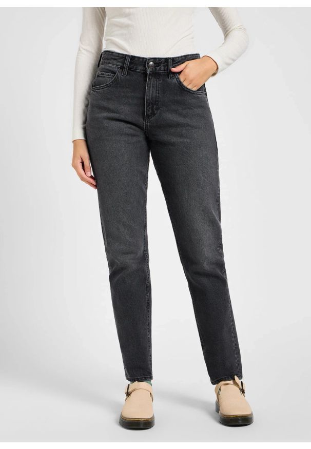 Lee - LEE DAMSKIE SPODNIE JEANSOWE LEE RIDER JEANS REFINED BLACK 112341336