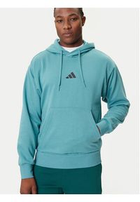 Adidas - adidas Bluza Essentials Feelcozy JX5659 Turkusowy Regular Fit. Kolor: turkusowy. Materiał: bawełna