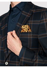 Pako Lorente - PAKO LORENTE – Granatowa marynarka garniturowa w kratę. Kolor: niebieski. Materiał: wełna. Styl: boho #7