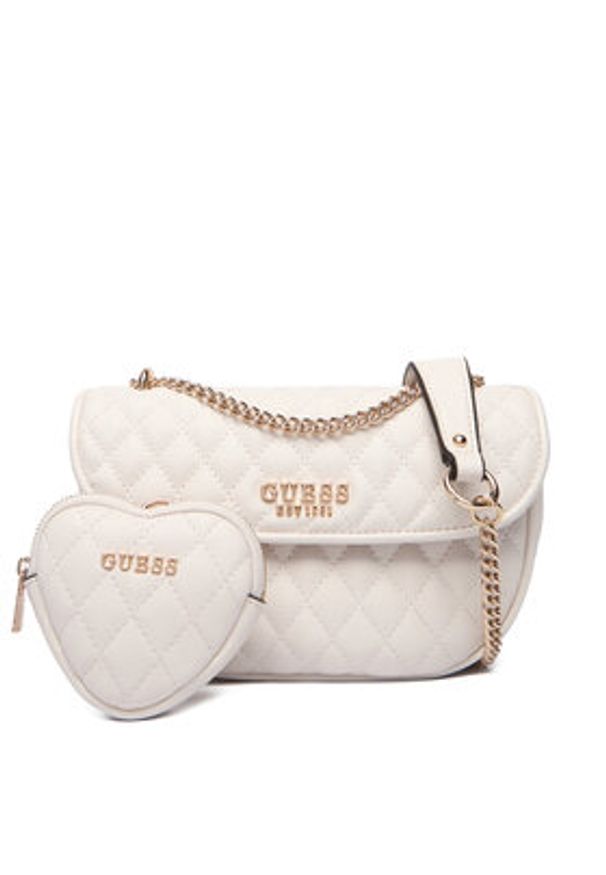 Guess Torebka Atabey HWQG98 94210 Écru. Kolor: kremowy. Materiał: skórzane