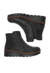 Rieker Botki CEO-X9165-00 Czarny. Kolor: czarny. Materiał: materiał #4