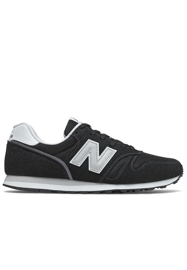 Buty New Balance ML373KB2 - czarne. Okazja: na co dzień. Kolor: czarny. Materiał: zamsz, syntetyk, materiał, guma. Szerokość cholewki: normalna. Wzór: aplikacja. Model: New Balance 373