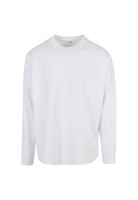 BUILD YOUR BRAND - T-shirt Unisex Dla Dorosłych Oversized Z Długim Rękawem. Kolor: biały. Długość rękawa: długi rękaw. Długość: długie