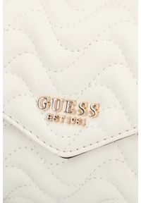 Guess - GUESS Biała damska torebka pikowana Mini. Kolor: biały. Materiał: pikowane. Styl: elegancki #5