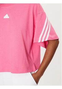 Adidas - adidas T-Shirt Future Icons 3-Stripes IS3620 Różowy Loose Fit. Kolor: różowy. Materiał: bawełna #3