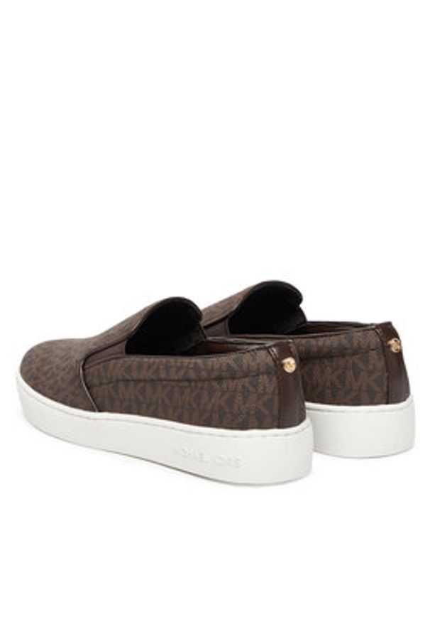 MICHAEL Michael Kors Tenisówki Keaton Slip On 43F7KTFP1B Brązowy. Zapięcie: bez zapięcia. Kolor: brązowy. Materiał: skóra