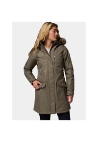 columbia - Płaszcz Zimowy Damski Columbia Suttle Mountain. Kolor: zielony. Materiał: puch. Sezon: zima. Sport: turystyka piesza #1