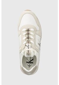 Calvin Klein Jeans sneakersy YW0YW00840 RUNNER SOCK LACEUP NY-LTH W kolor biały. Nosek buta: okrągły. Zapięcie: sznurówki. Kolor: biały. Materiał: guma #2