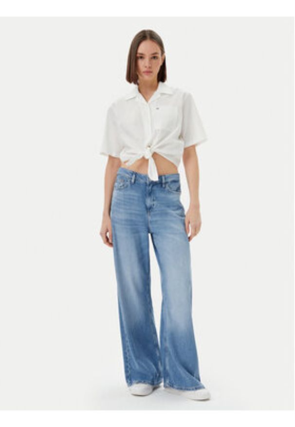 Tommy Jeans Koszula DW0DW20286 Écru Regular Fit. Materiał: bawełna