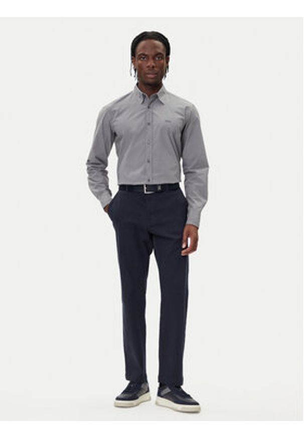 BOSS Koszula Relegant 50518304 Szary Regular Fit. Kolor: szary. Materiał: bawełna