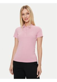 4f - 4F Polo 4FWSS24TPTSF132 Różowy Slim Fit. Typ kołnierza: polo. Kolor: różowy. Materiał: bawełna #1