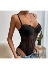 Intica - Body usztywniane z szerokimi ramiączkami modelujące sylwetkę Cicilia. Kolor: różowy. Materiał: materiał #8