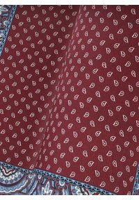 Pako Lorente - PAKO LORENTE – Bordowa poszetka w paisley. Kolor: czerwony. Materiał: jedwab. Wzór: paisley #3