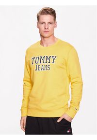 Tommy Jeans Bluza Entry Graphic DM0DM16366 Żółty Regular Fit. Kolor: żółty. Materiał: bawełna