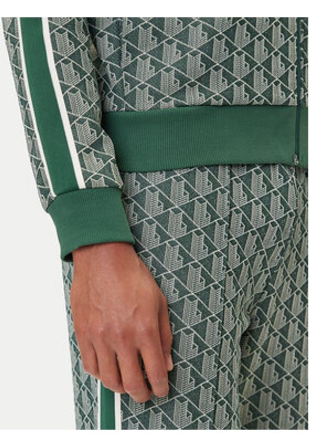 Lacoste Bluza SH1368 Zielony Regular Fit. Kolor: zielony. Materiał: syntetyk, bawełna