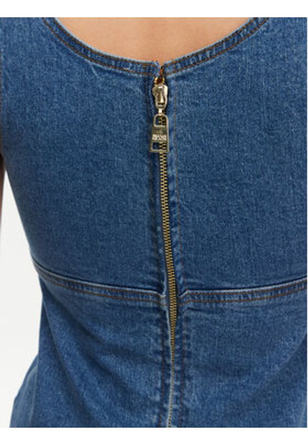 Silvian Heach Sukienka jeansowa GPP25298VE Niebieski Slim Fit. Kolor: niebieski. Materiał: bawełna